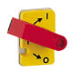 Interrupteur-sectionneur Vistop 32A - 4P avec commande frontale et poignée rouge - plastron jaune - LEGRAND