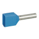 Embout de câblage à collerette isolante Starfix double unitaire pour conducteurs section 2x0,75mm² - bleu - LEGRAND