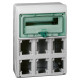 Mureva - for plug and socket - 6 openings - 1 x 12 modules - 1 terminal block - 13156M