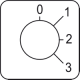 Harmony - étiquette pour interrupteur à came - 0 à 3 - 45x45mm - KZ18043