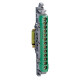 Bornier de répartition isolé IP2X terre - 1 connexion 6mm² à 25mm² - vert - longueur 113mm - 04834 - LEGRAND