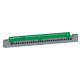 Bornier de répartition isolé IP2X terre - 1 connexion 6mm² à 25mm² - vert - longueur 227mm - LEGRAND