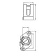 Safety terminals section 1x50mm² . Supply : 20 - NSYS50