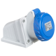 PratiKa socket - screw - angled - 32A - 3P + N + E - 200...250 V AC - wall - PKF32W725