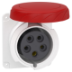 PratiKa socket - fast - straight - 32A - 3P + N + E - 380...415 V AC - panel - PKY32G735