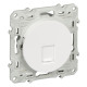 Odace, data socket, 1 socket, RJ45 cat.5 UTP, white - S520471