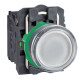 Illuminated push button, plastic, flush, white, Ø22, spring return, 230...240 V AC, 1 NO + 1 NC - XB5AW31M5