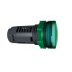 Lampada spia monoblocco verde Ø22 con led integrato 24 V - XB5EVB3