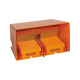 Télémécanique - double foot switch - IP66 - with cover - metallic - orange - 4 NC + 4 NO - XPER5110D