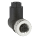 Telemecanique - Haakse connector - Female - M12 - 4-pin - Kabeldoorvoer Pg 7 - XZCC12FCM40B