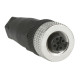 Telemecanique - Rechte connector - Female - M12 - 4-pin - Kabeldoorvoer Pg 7 - XZCC12FDM40B