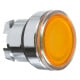 orange flush illuminated pushbutton head Ø22 push-push for integral LED - ZB4BH053