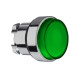 green projecting illuminated pushbutton head Ø22 push-push for integral LED - ZB4BH33