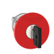 red Ø40 Emergency stop, switching off head Ø22 trigger and latching key release - ZB4BS94412