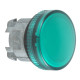 Head for pilot light, Harmony XB4, green Ø22 mm with plain lens integral LED - ZB4BV033E