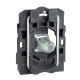 red light block with body/fixing collar integral LED 24V - ZB5AVB4