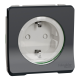 Mureva Styl - PC 2P+T schuko - composable - IP55 - IK08 - connexion auto - gris - MUR36134