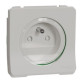 Socket-outlet, Mureva Styl, 2P + E with shutters, pin earth, 16A, 250V, flush, white - MUR39133