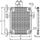 Monobloc perforated plates H300xW400mm with universal perforations 11x26mm - NSYMR34