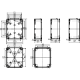 TBS / TBP - Doos ABS + deksel - 241x194x194mm - IP66 - RAL7035 - NSYTBS24198