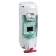 Unika interlocked socket - 63 A - 3P + N + E - 380...415 V AC - IP65 - wall - PKB63Q535