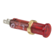 Harmony XVL, Pilot light, plastic, red, Ø8, covered LED, faston connectors, 12 V DC - XVLA224