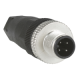 Telemecanique - Connector - Male, M12 - 4-pin - Recht - Kabeldoorvoer Pg 7 - XZCC12MDM40B