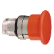 red Ø40 mushroom pushbutton head Ø22 spring return - ZB4BC4