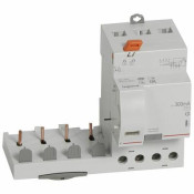 Bloc différentiel adaptable à vis DX³ pour disj. 1 module/pôle - 4P - 400V~ 40A - typeAC - 300mA - 410511