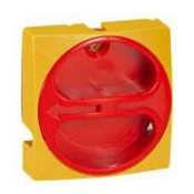 Manette cadenassable IP65 pour interrupteur-sectionneur rotatif composable Ø22 - 20A à 32A - jaune et rouge - LEGRAND