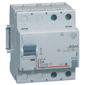 LEG411845  - Interrupteur différentiel DX³-ID haut/bas vis - 2P 230V~ 63A B 300mA -4 modules - Legrand 