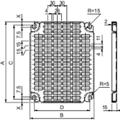 NSYMR1410 Spacial - châssis perforé Telequick - acier - pour coffret H=1400xL=1000mm