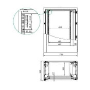 Thalassa PLA -  montants pour platine ou châssis 19p - H1250mm - lot de 2  NSYSPLA125