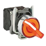 orange complete illuminated selector switch Ø22 2-position stay put 1NO+1NC 24V  XB4BK125B5