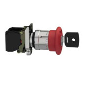 Harmony XB4 - bouton arrêt urgence - clé 455 - 1O - rouge - Ø40  XB4BS9442