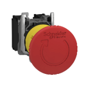 XB5AS8442 Harmony XB5 - bouton arrêt urgence - pousser tourner - 1O - rouge - Ø40 