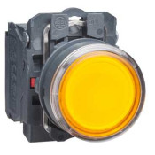 orange flush complete illum pushbutton Ø22 spring return 1NO+1NC 220...240V  XB5AW35M5