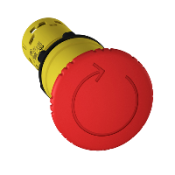 XB7NS8445 Harmony arrêt d'urgence - rouge Ø40mm - Ø22 - tourner pour déverouiller - 1O+1F