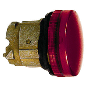 ZB4BV043 cabeza piloto luminoso - Ø 22 - redonda - lentes lisas rojas 
