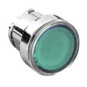 Harmony XB4 - tête poussoir lumineux - cabochon strié - Ø22 - vert  ZB4BW33S