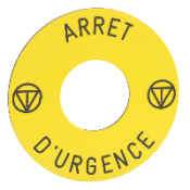 ZB6Y7130 Harmony ZB6 - étiquette - Ø16 - Ø45mm - ARRET D'URGENCE