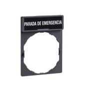 Harmony porte étiquette 30x40mm standard Ø22 avec étiquette PARADA DE EMERGENCIA  ZBY2430