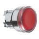 red flush illuminated pushbutton head Ø22 spring return for BA9s bulb - ZB4BW34